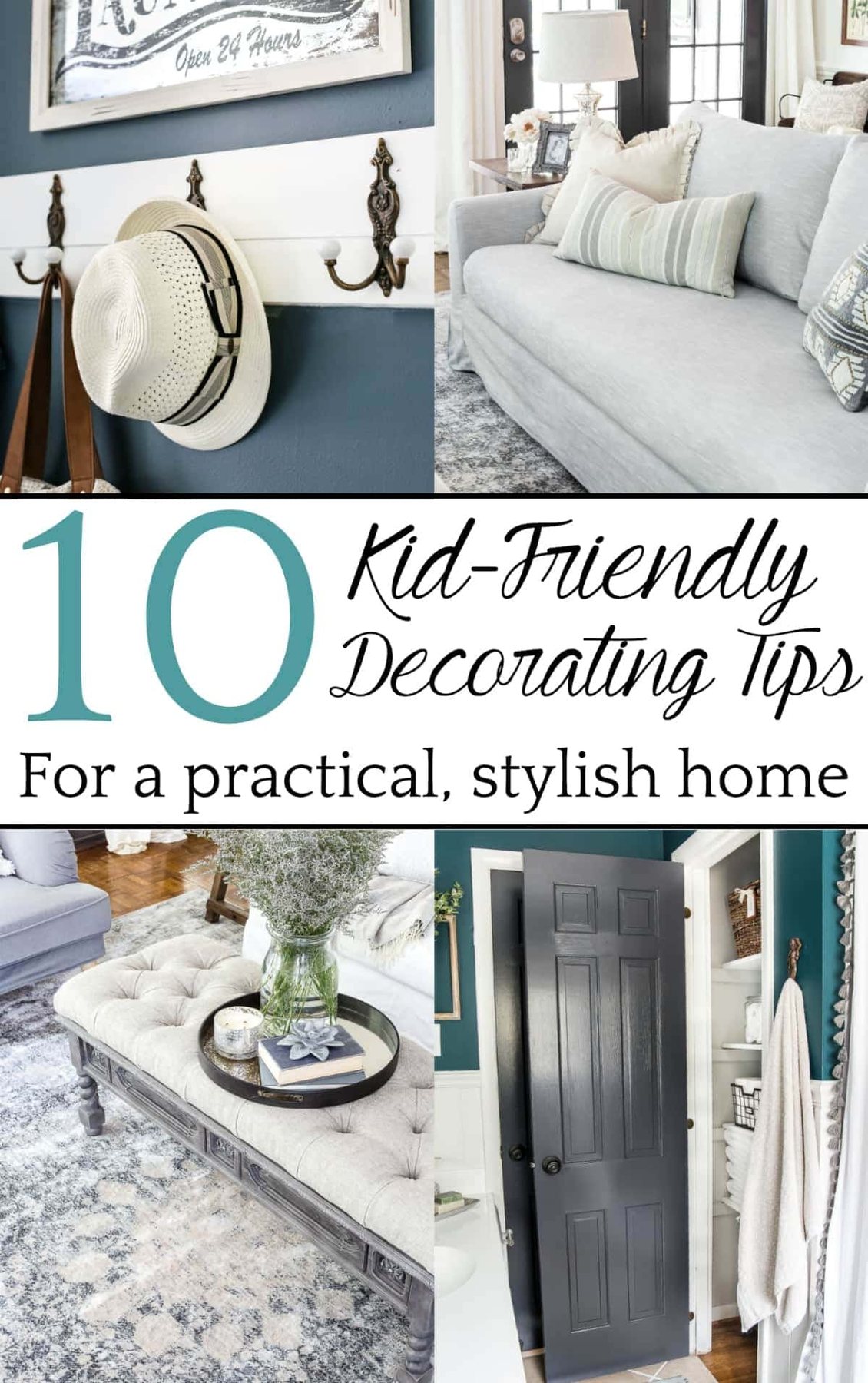 Decorating tips for making your home durable, accessible, and practical yet still stylish when you have kids.
