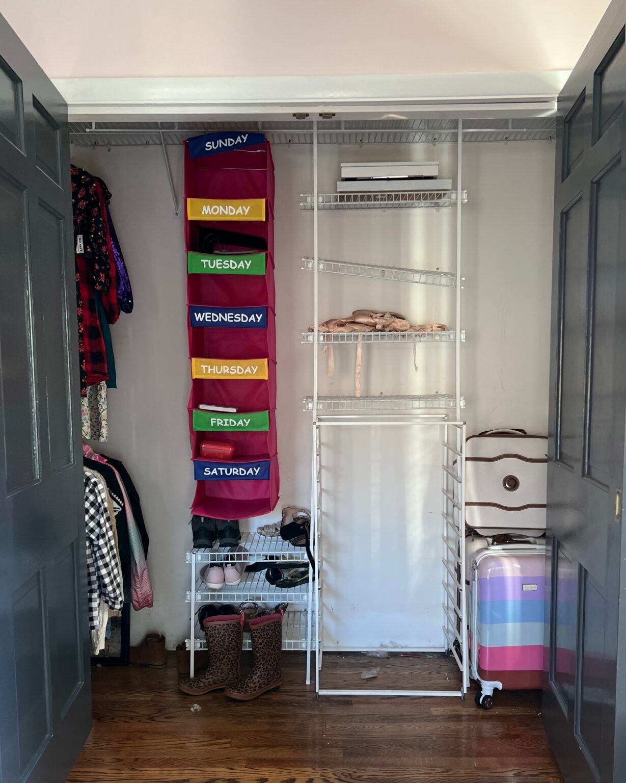 girls closet before