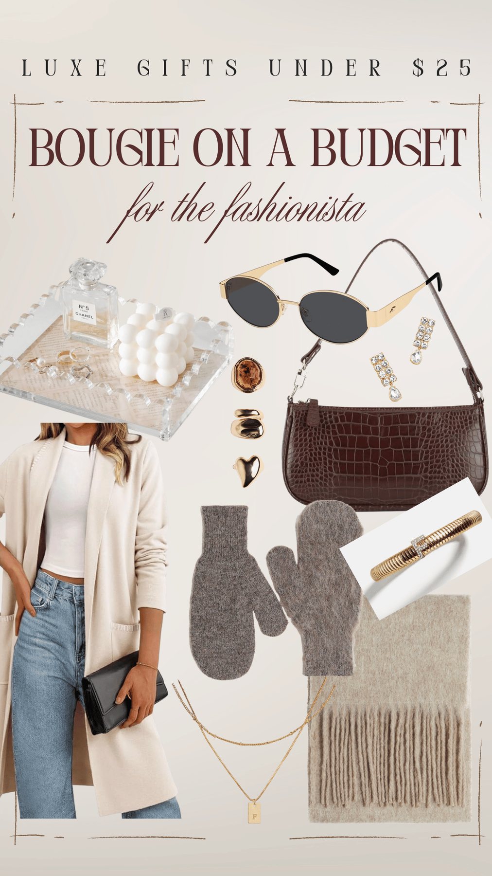 cheap gift ideas under $25 fashion stylish fashionista mom grandma girlfriend sister aunt best friend