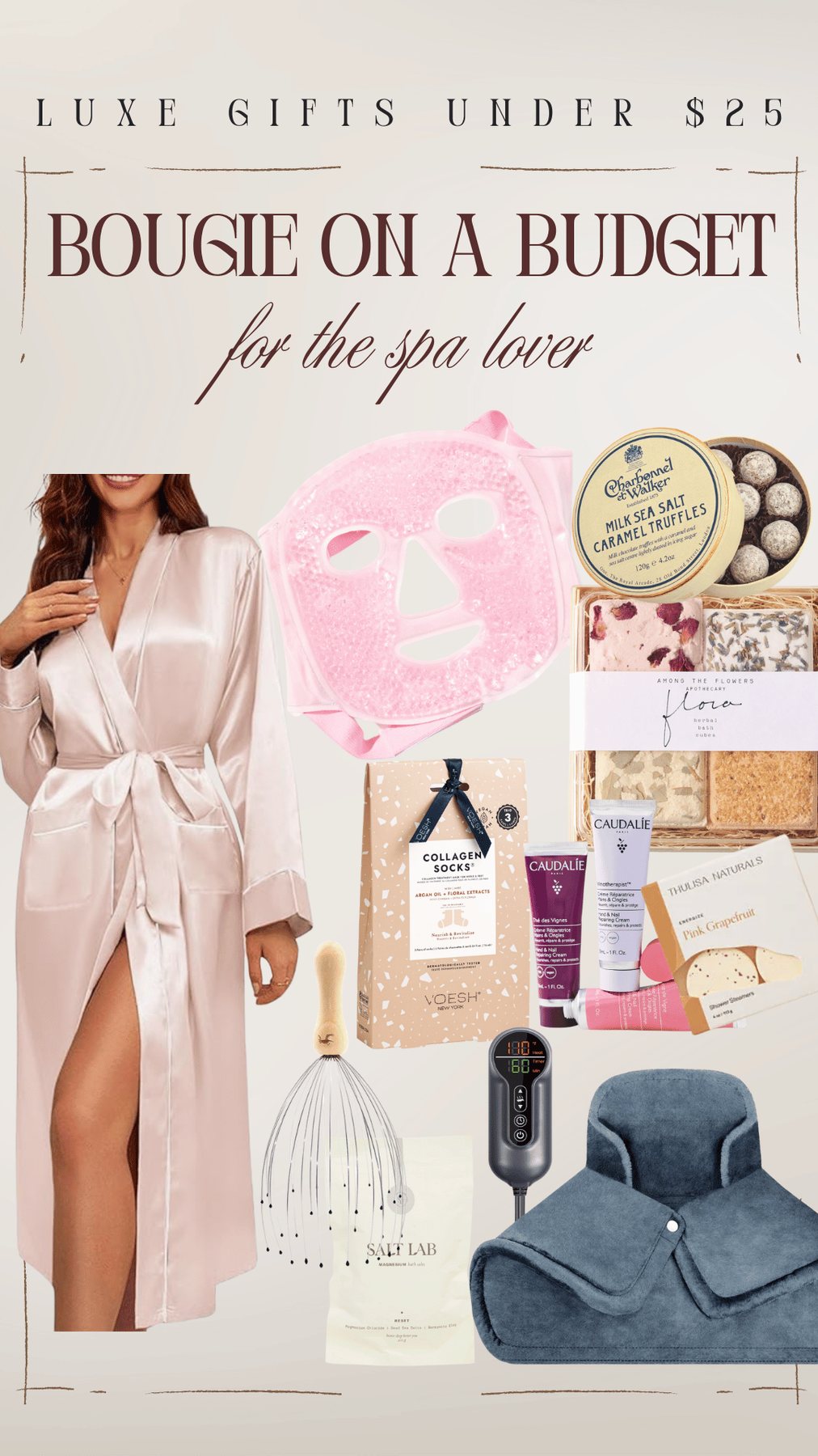 cheap gift ideas under $25 spa mom grandma girlfriend sister aunt best friend