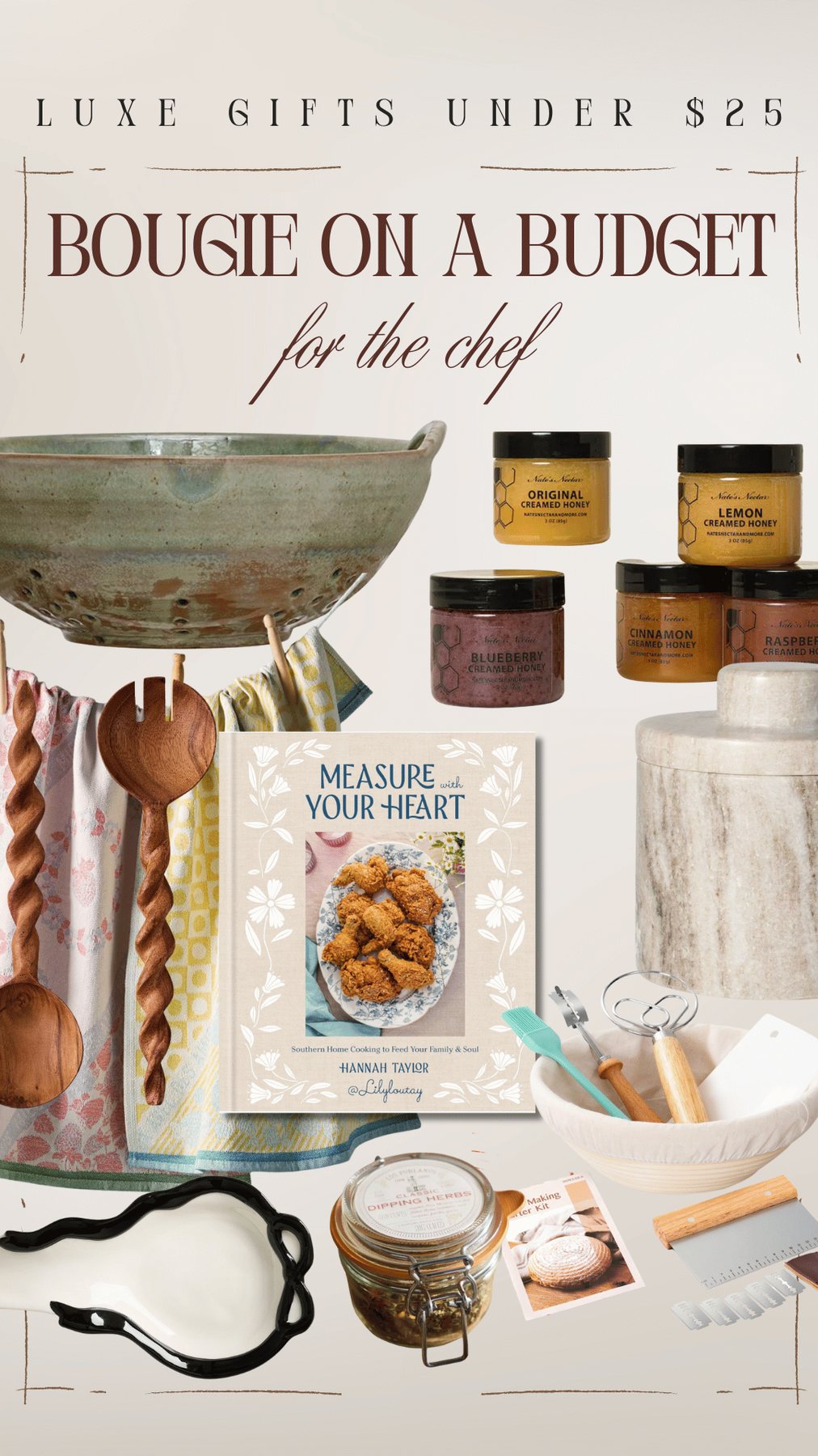 cheap gift ideas under $25 chef foodie cooking mom grandma girlfriend sister aunt best friend