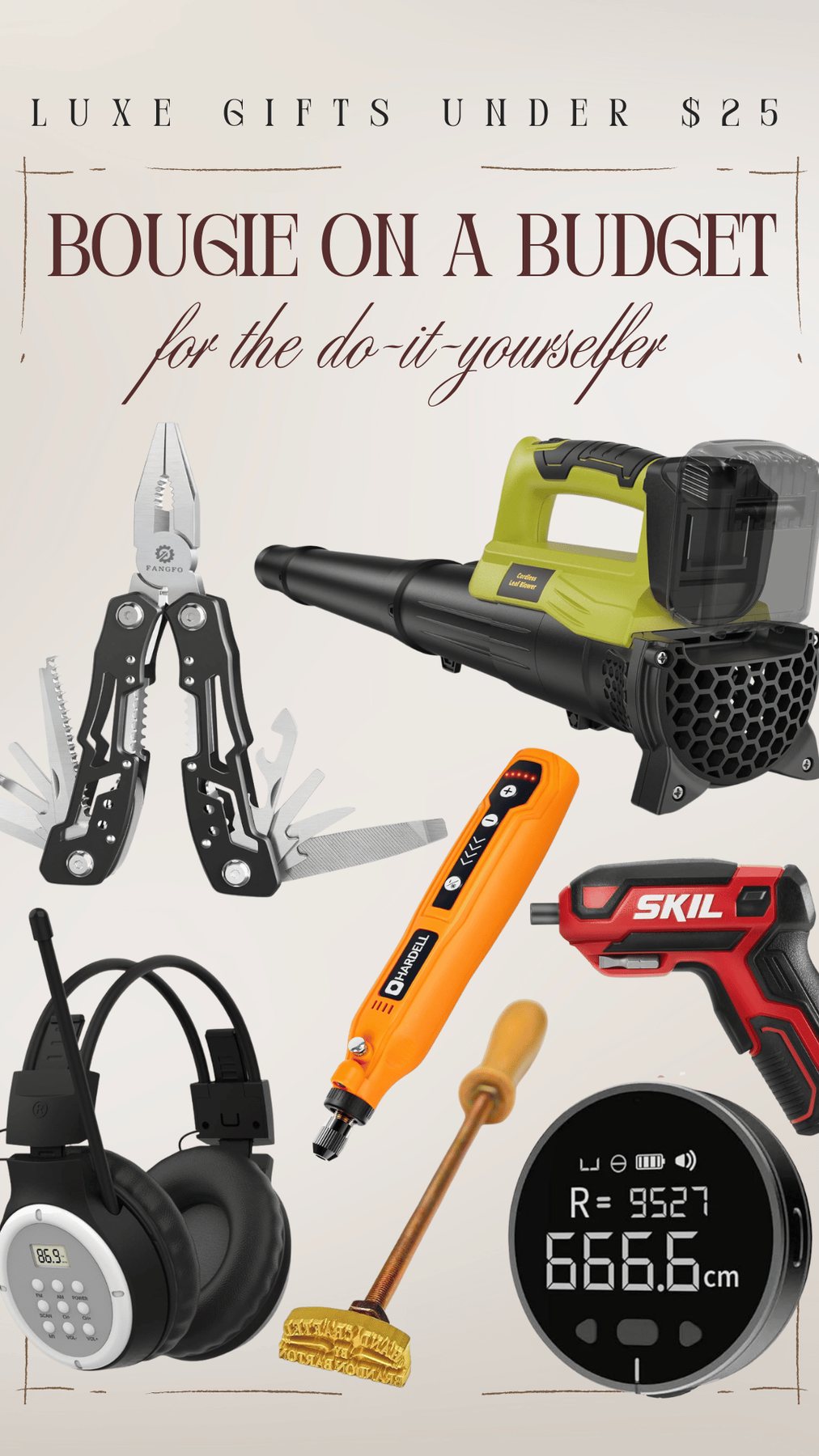 cheap gift ideas under $25 for him DIYer home improvement woodworker dad grandpa uncle brother friend boyfriend