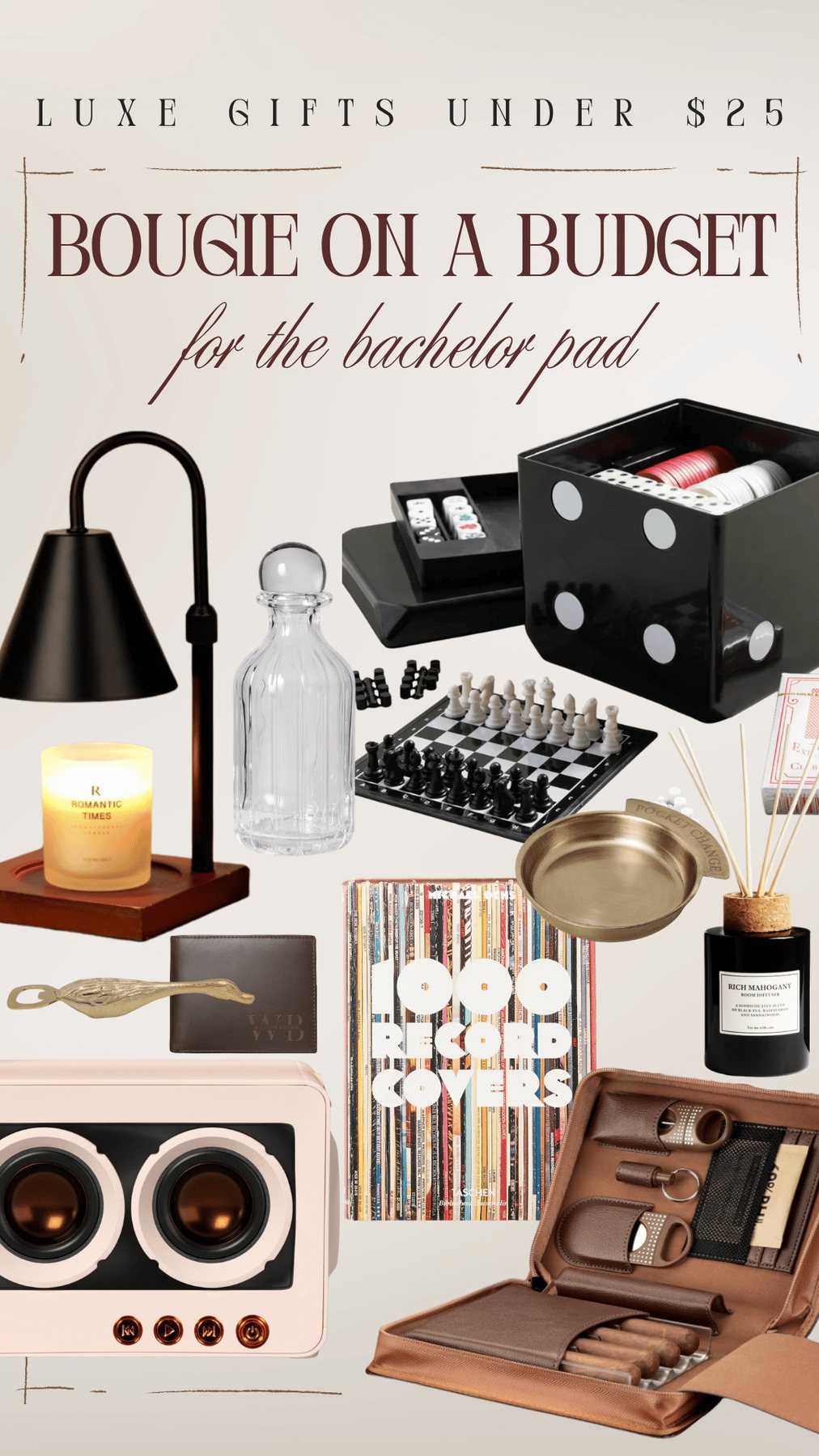 cheap gift ideas under $25 for him home bachelor pad dad grandpa uncle brother friend boyfriend
