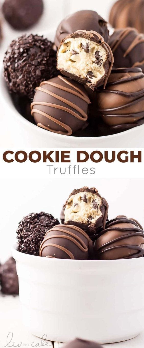 DIY Christmas Gifts cookie dough truffles