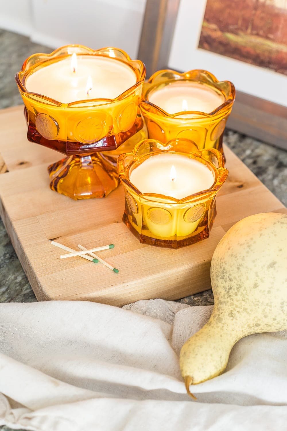 A basic, beginner's step-by-step tutorial for making soy wax candles from repurposed secondhand candy dishes, tea cups, bowls, and jars.