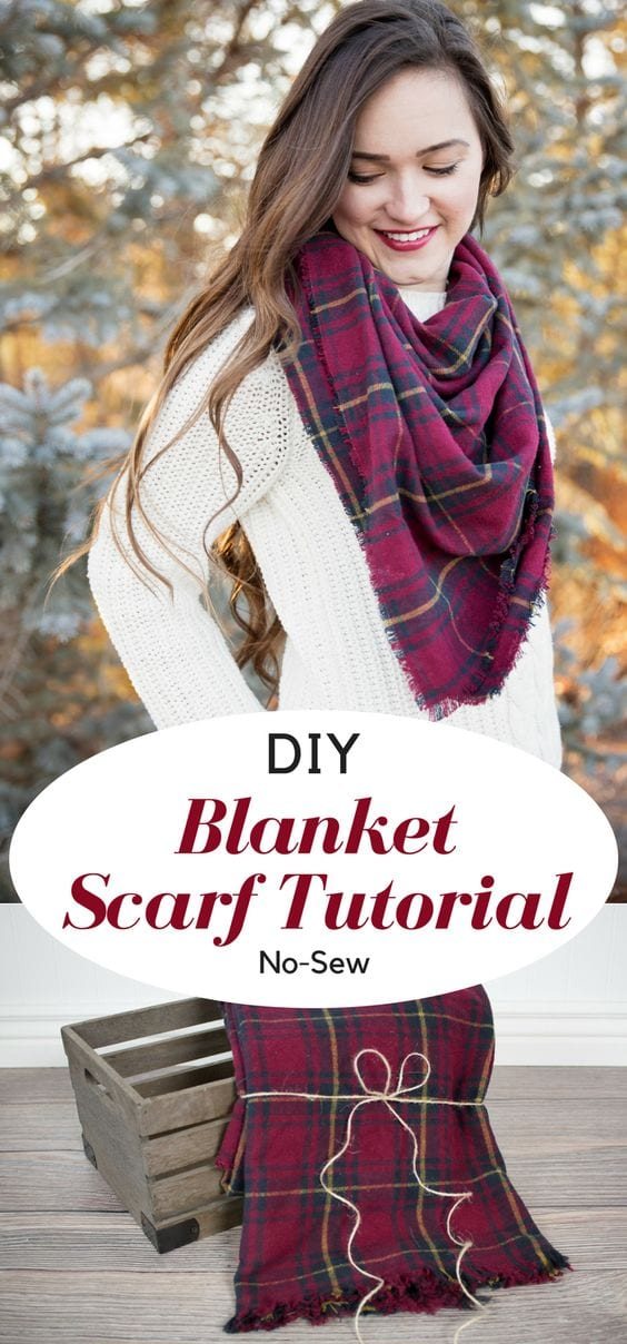 DIY Christmas Gifts blanket scarf