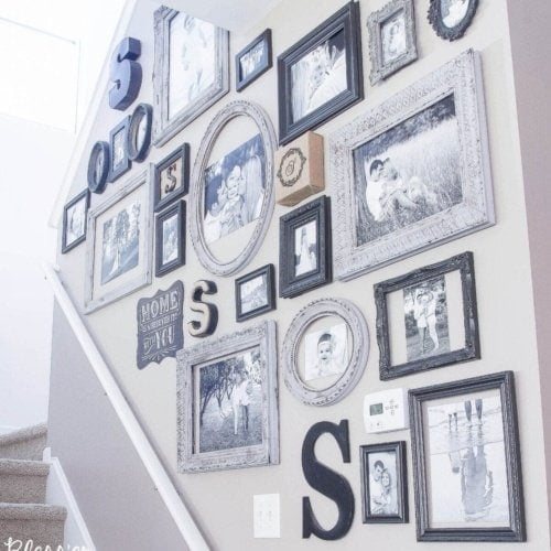 12 Goodwill Shopping Secrets Revealed | Unigumushane -- almost all of the frames on this gallery wall were Goodwill finds. It shows the wide variety of things you can find and how easy it is to DIY it into something beautiful!