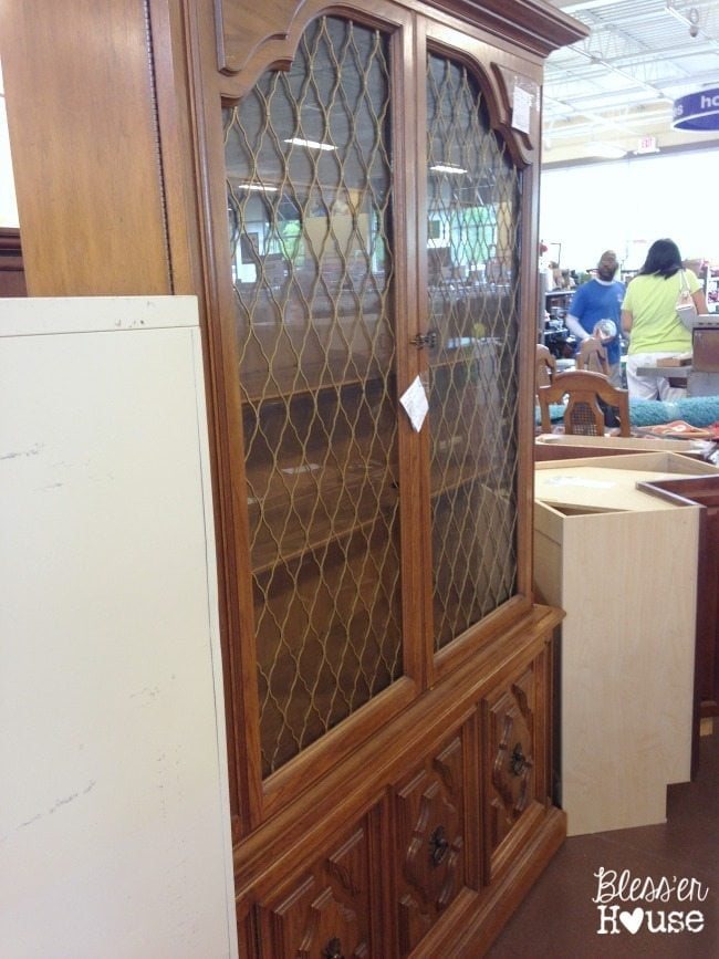12 Goodwill Shopping Secrets Revealed | Unigumushane - this china cabinet was stashed away in a Goodwill near me. There's so much you can do to repurpose and upgrade this kind of furniture - and for SO cheap!