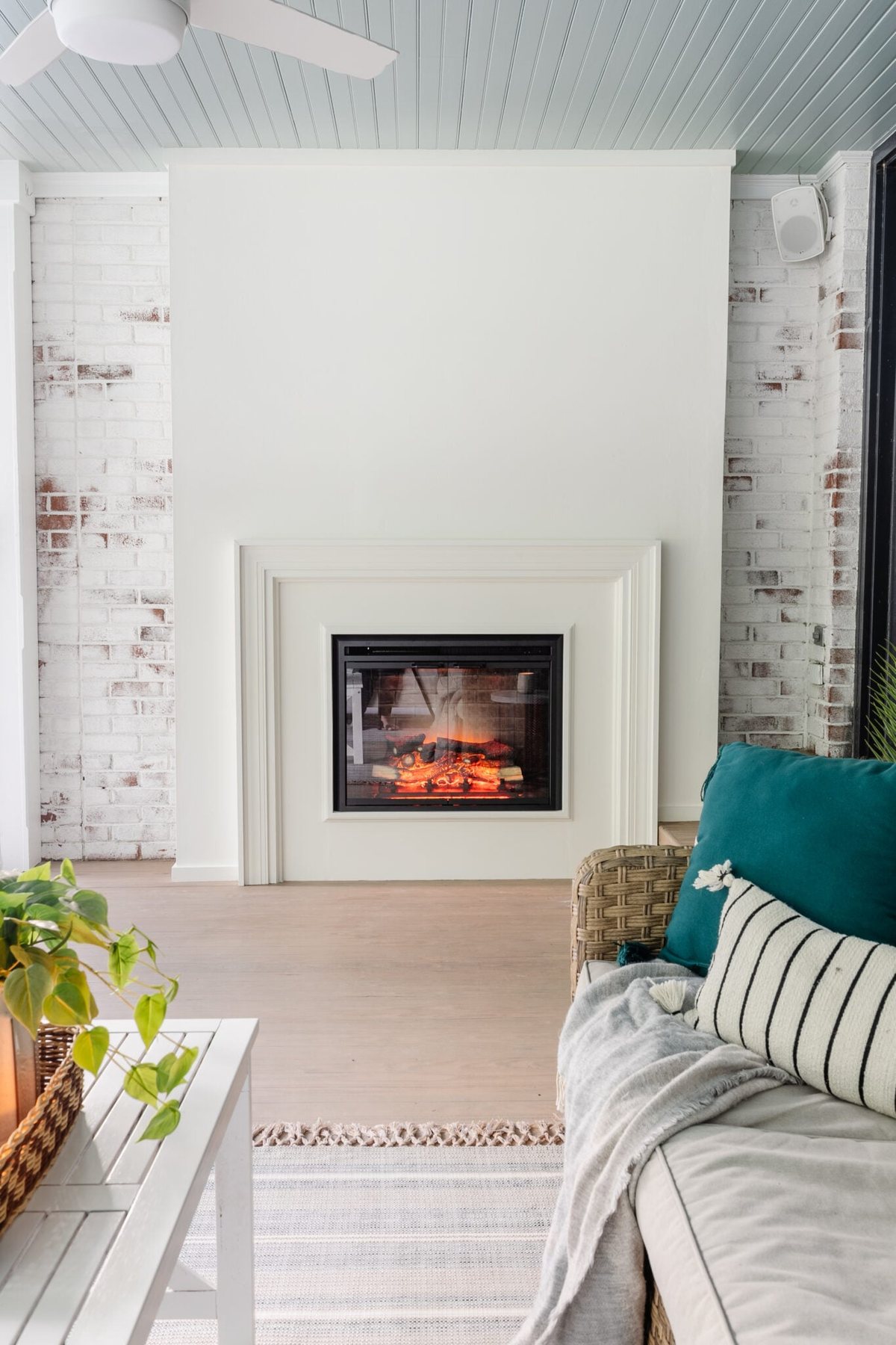 diy plaster electric fireplace