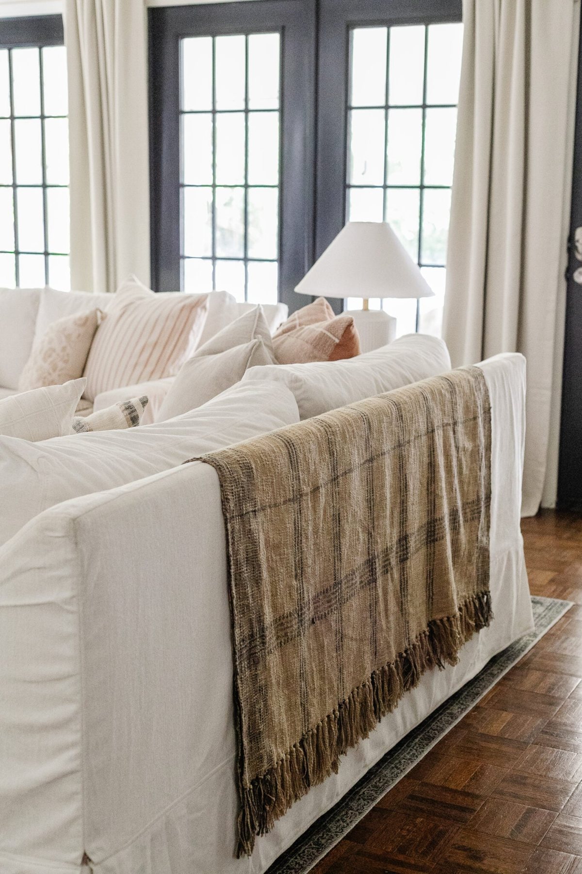 throw blanket to cover a sofa back