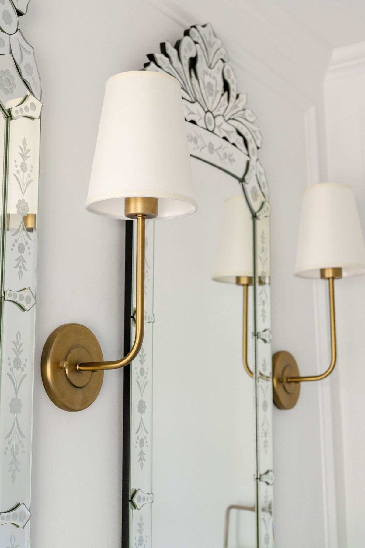 shaded bathroom sconces