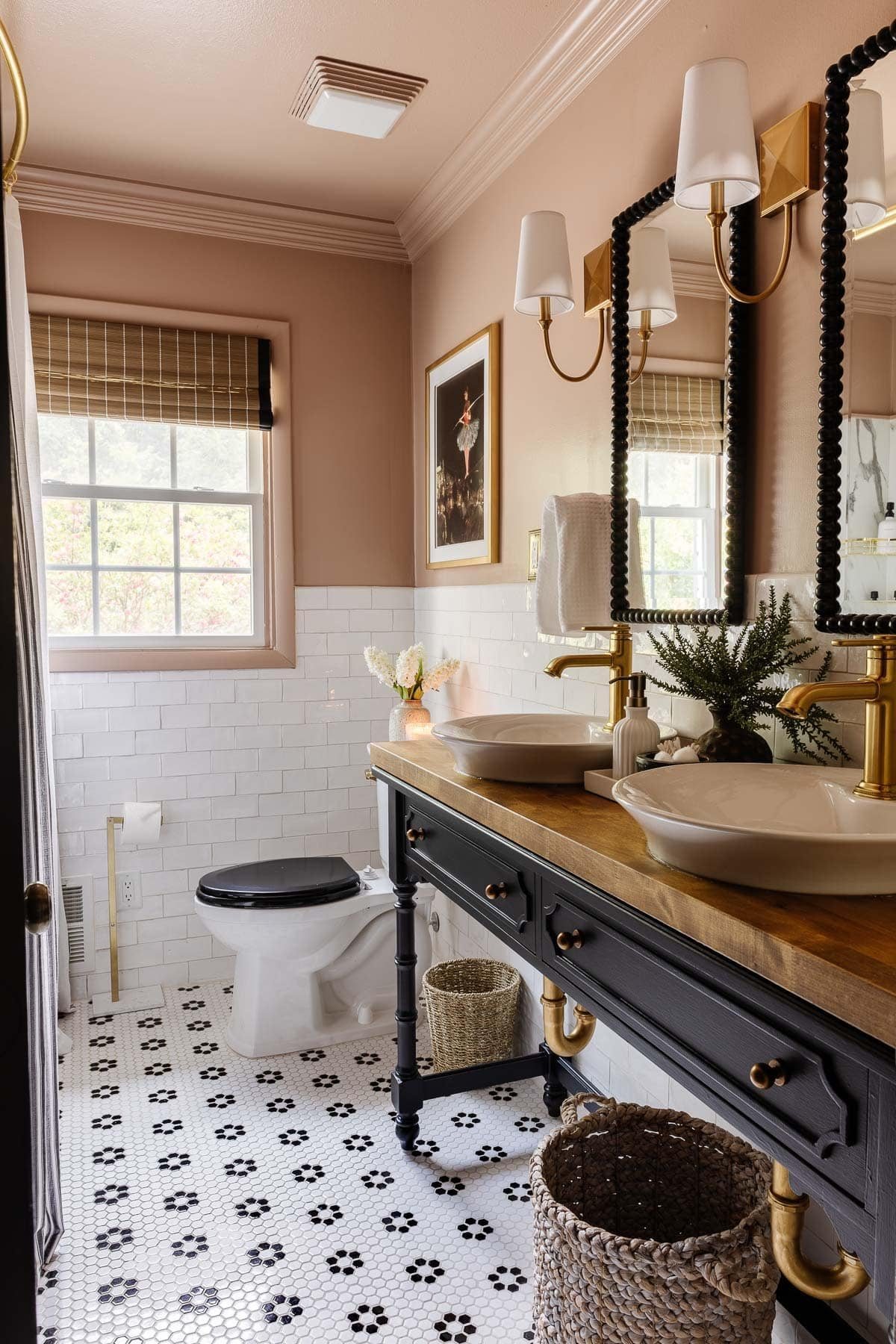Our Black and Pink Bathroom Refresh Done in 4 Days