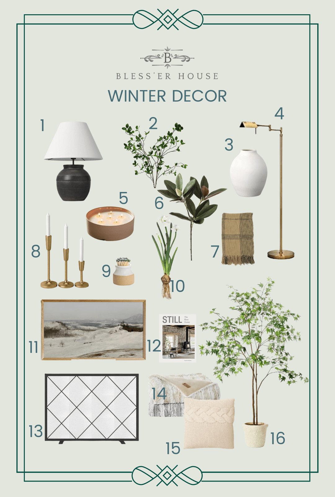 list of January decor favorites
