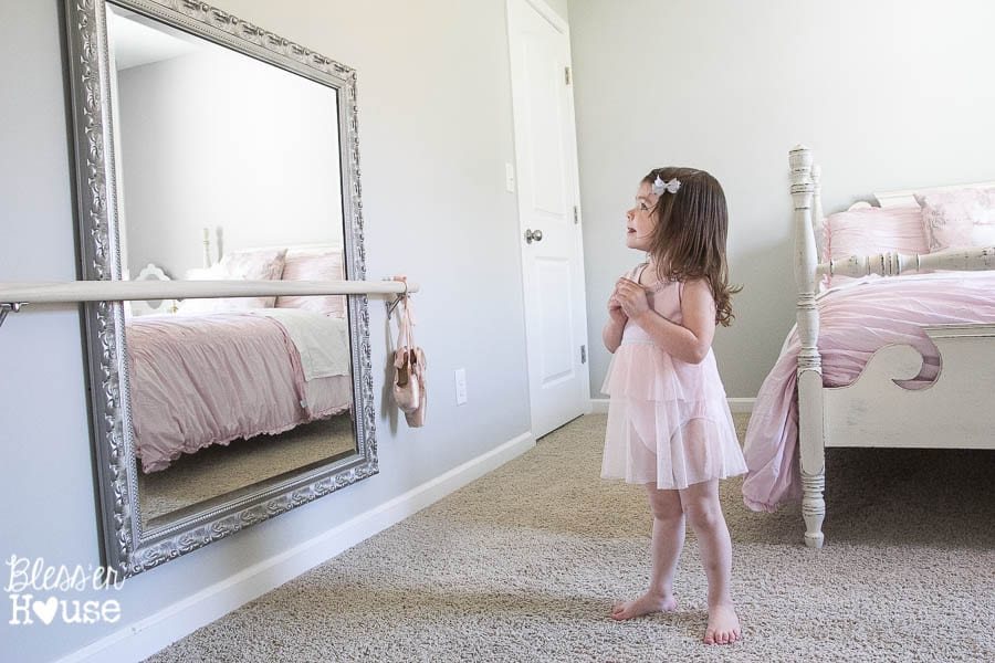 DIY Ballet Barre and How to Hang a Heavy Mirror