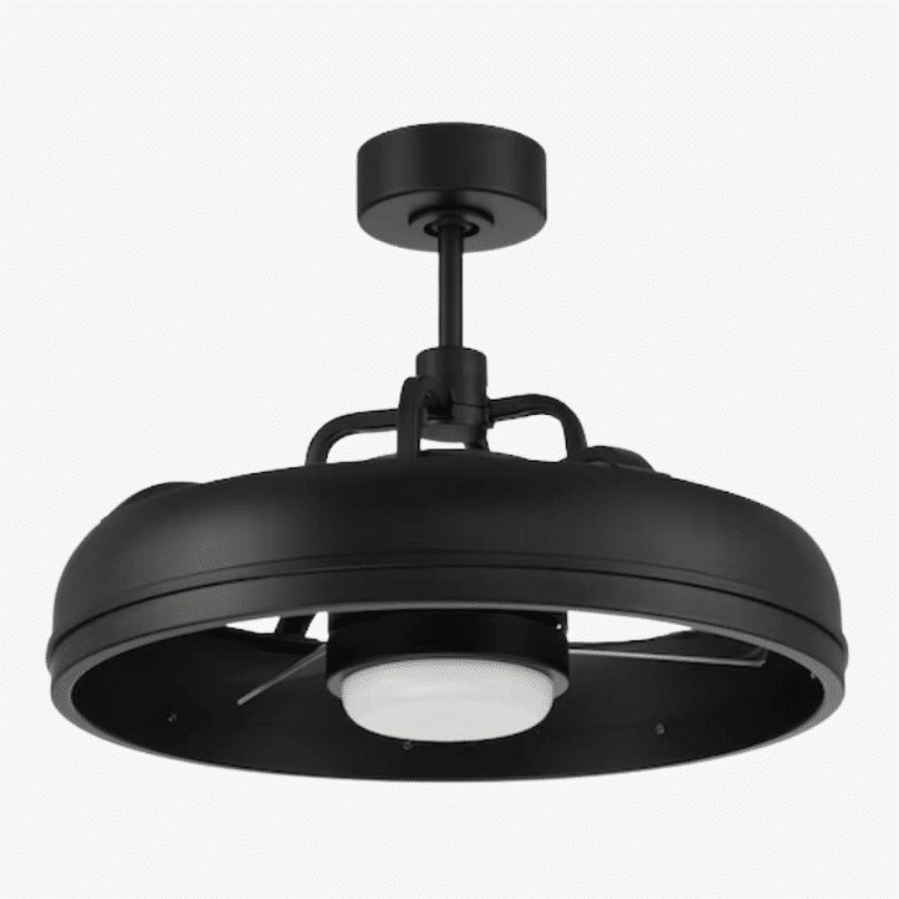 flat black indoor outdoor fandelier