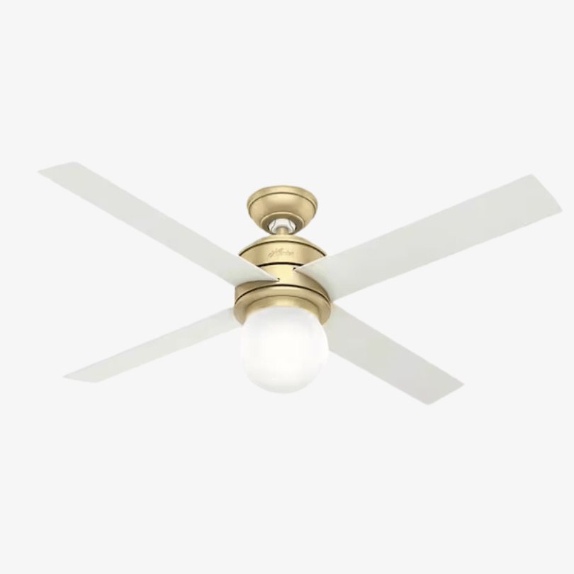 hepburn modern brass ceiling fan