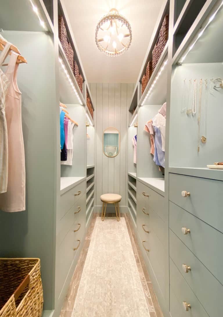 IKEA PAX closet painted sage green