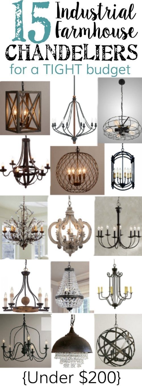 15 Industrial Farmhouse Chandeliers for a Tight Budget | unigumushane.com