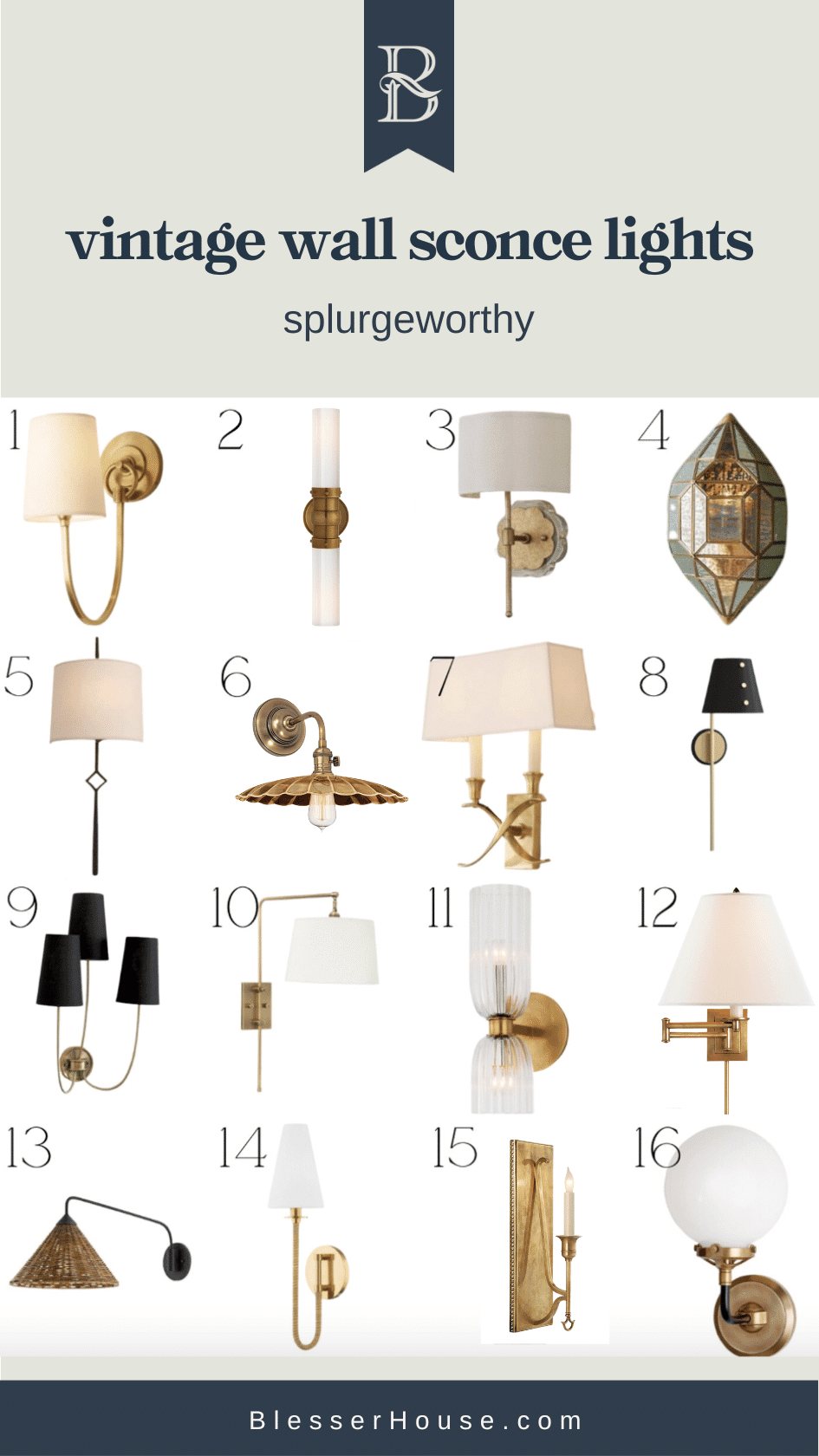 Splurge-worthy Vintage Style Wall Sconce Lights