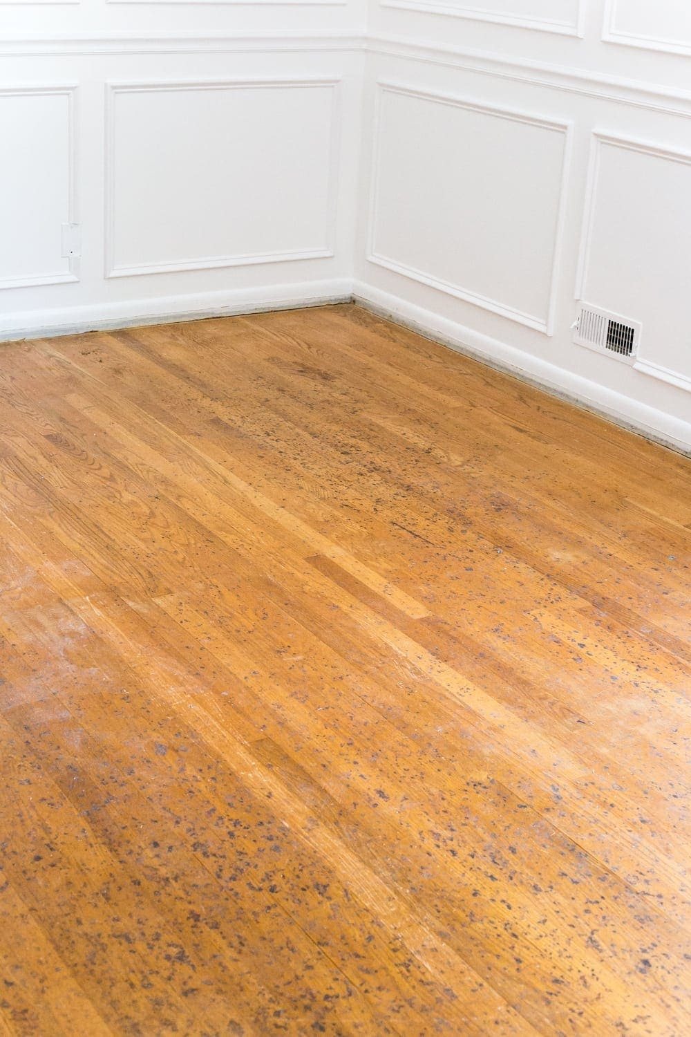 nursery makeover hardwood floor refinishing