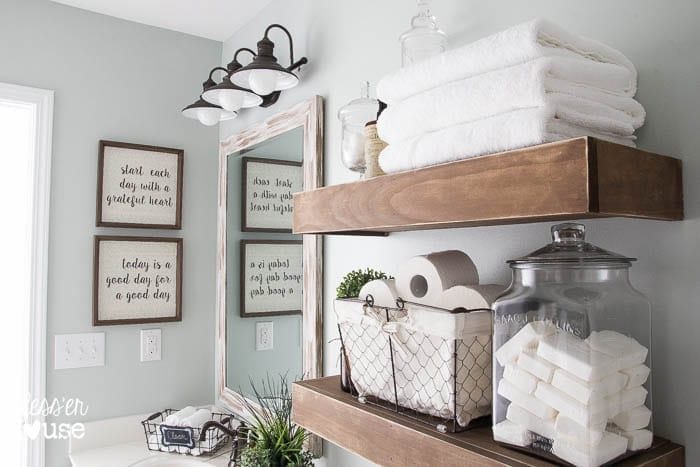 Modern Farmhouse Bathroom Makeover Reveal