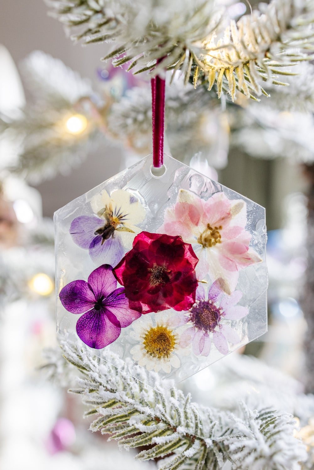 DIY Pressed Flower Ornaments (So Easy, It Barely Needs a Tutorial)