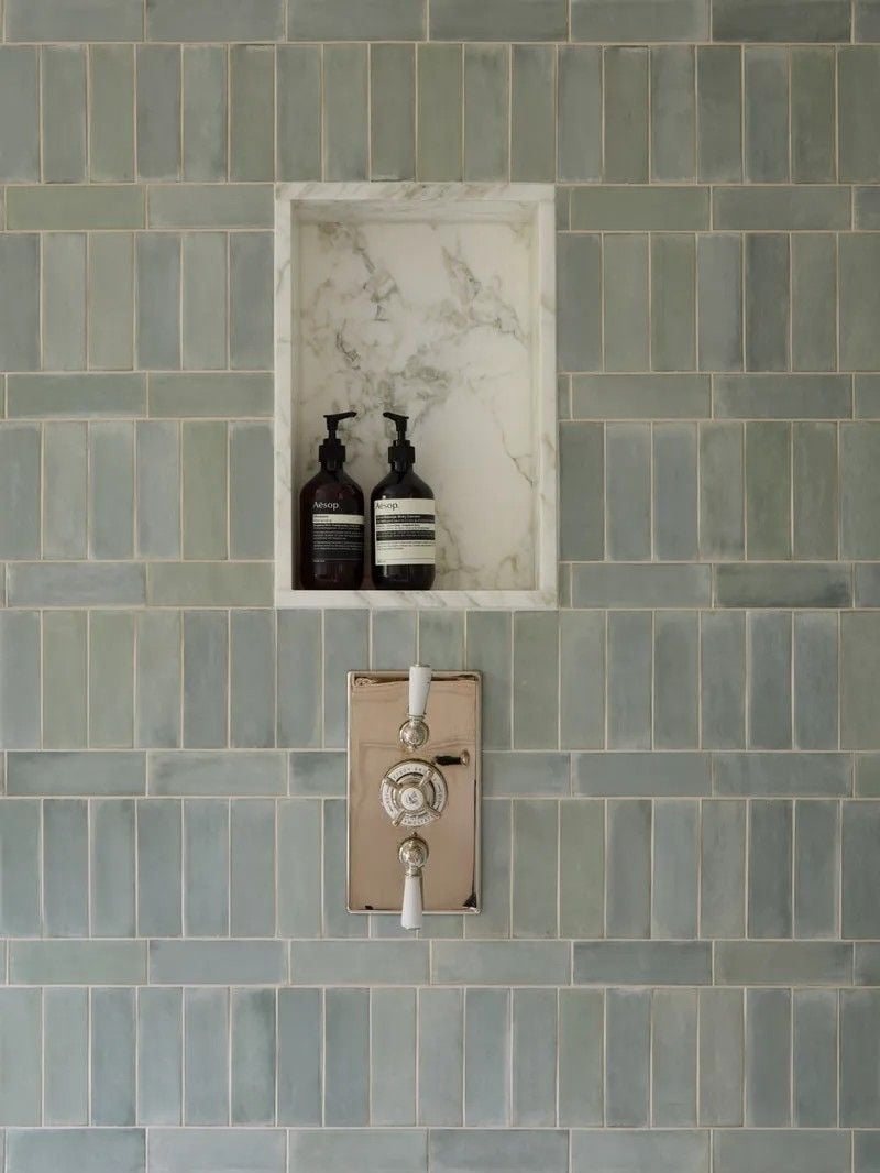recessed shower niche