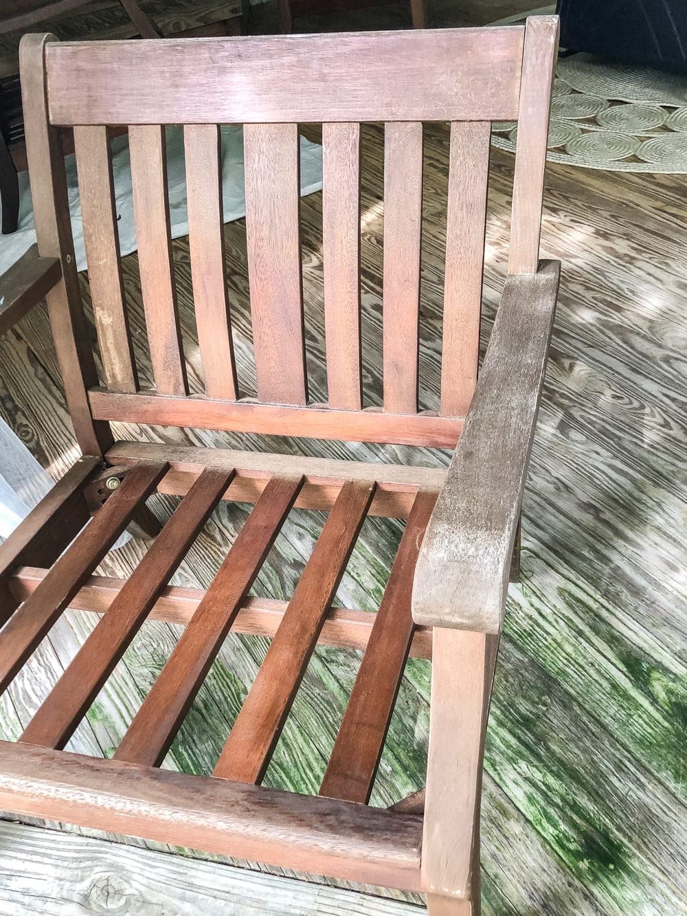 damaged wood patio furniture