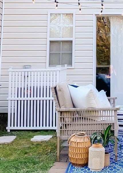 hiding HVAC unit with privacy fence panels