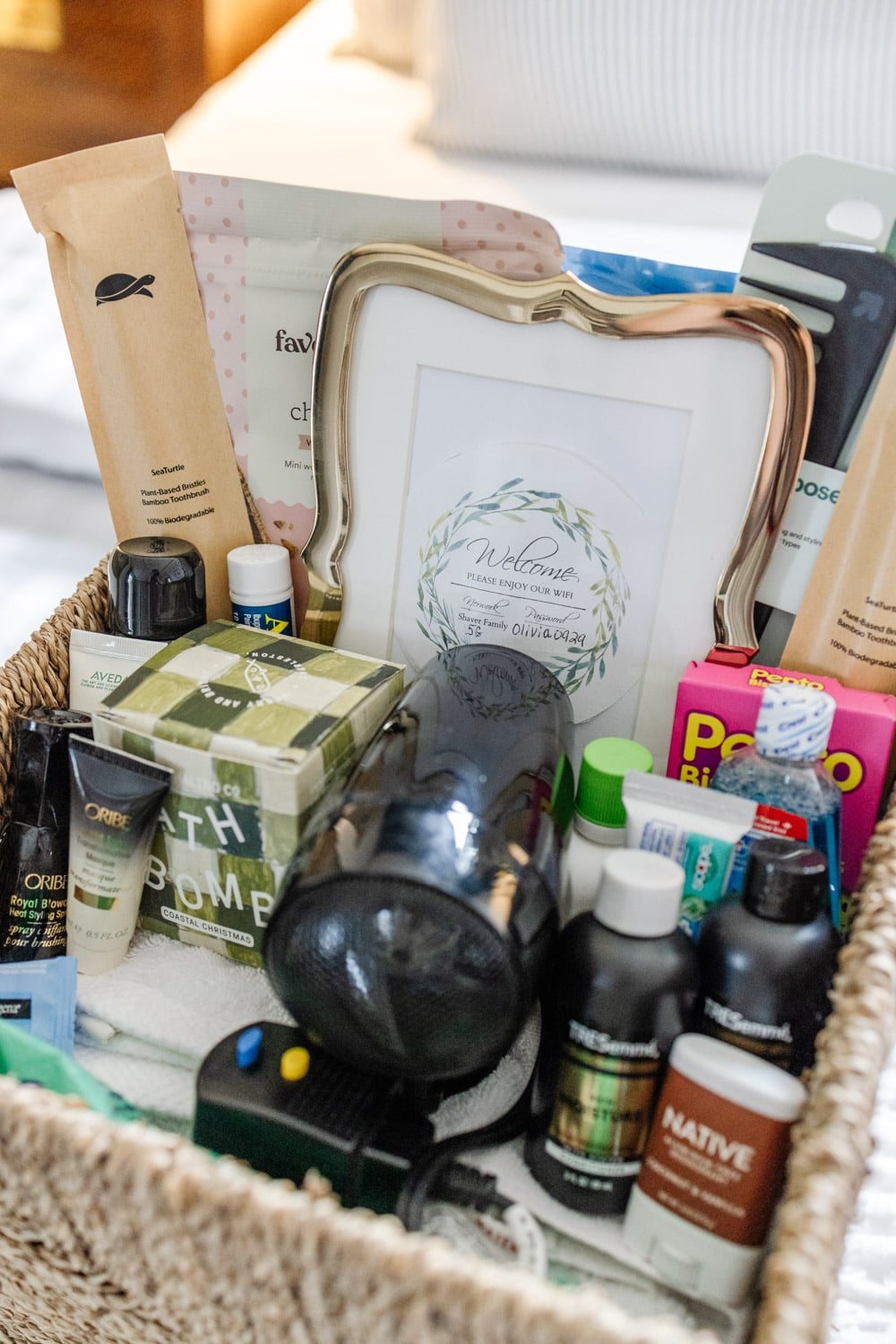 guest room amenities welcome basket