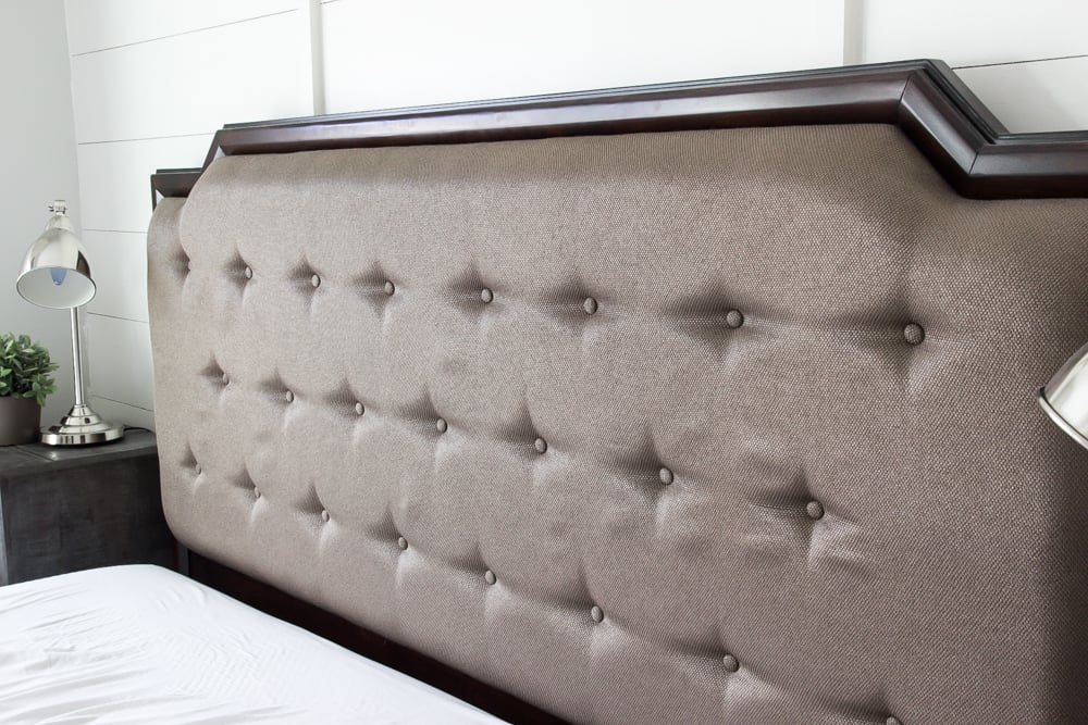 upholstered headboard before paint