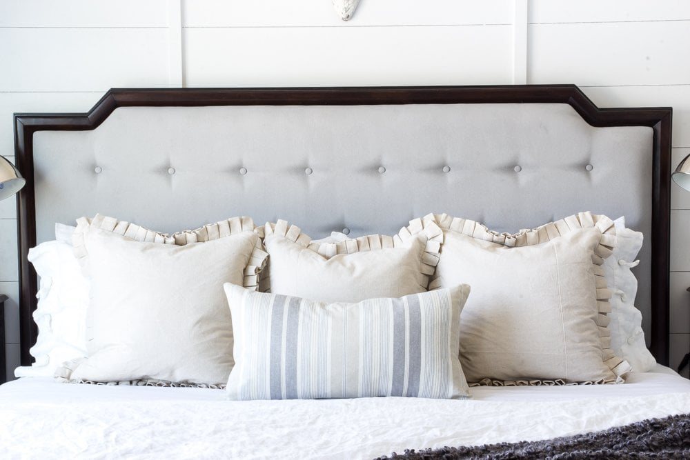 painted upholstered headboard