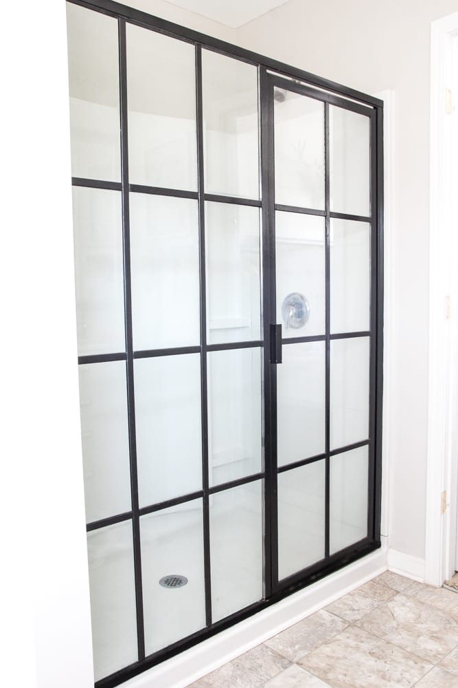DIY industrial shower door