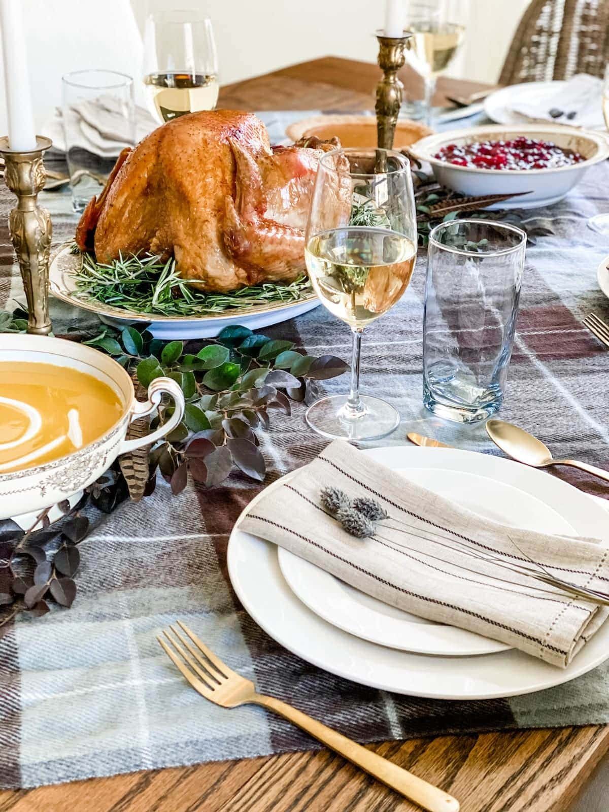 Thanksgiving table place setting