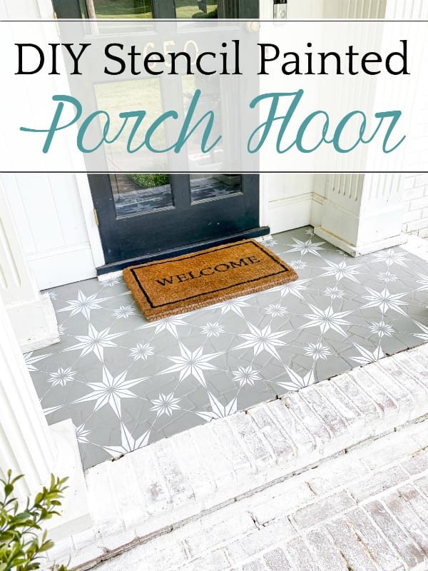 DIY Stencil Painted Porch Floor with Porch Paint | How to stencil a porch floor using porch paint + the method to make your design look flawless and how to make it last.