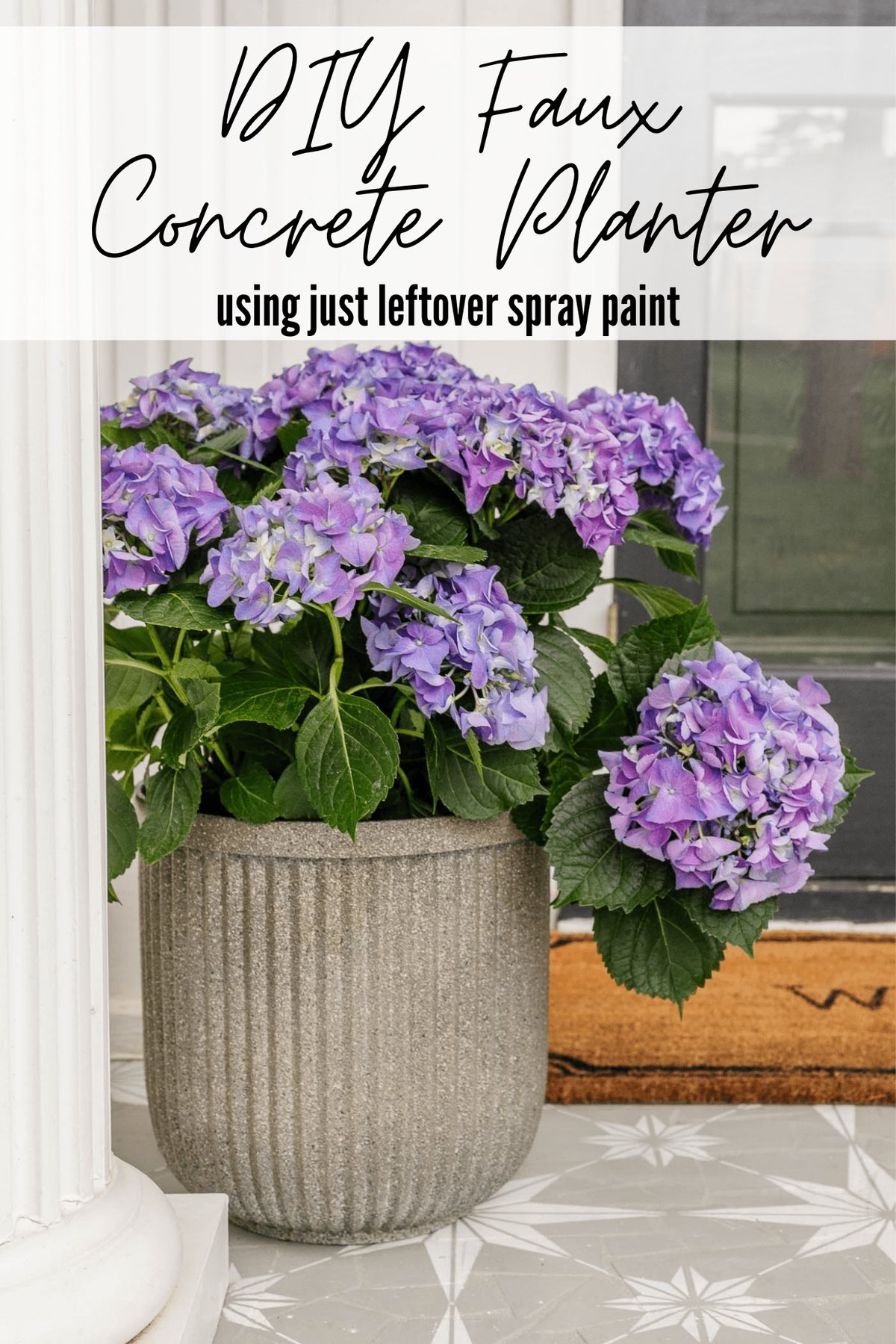 finished diy concrete planter