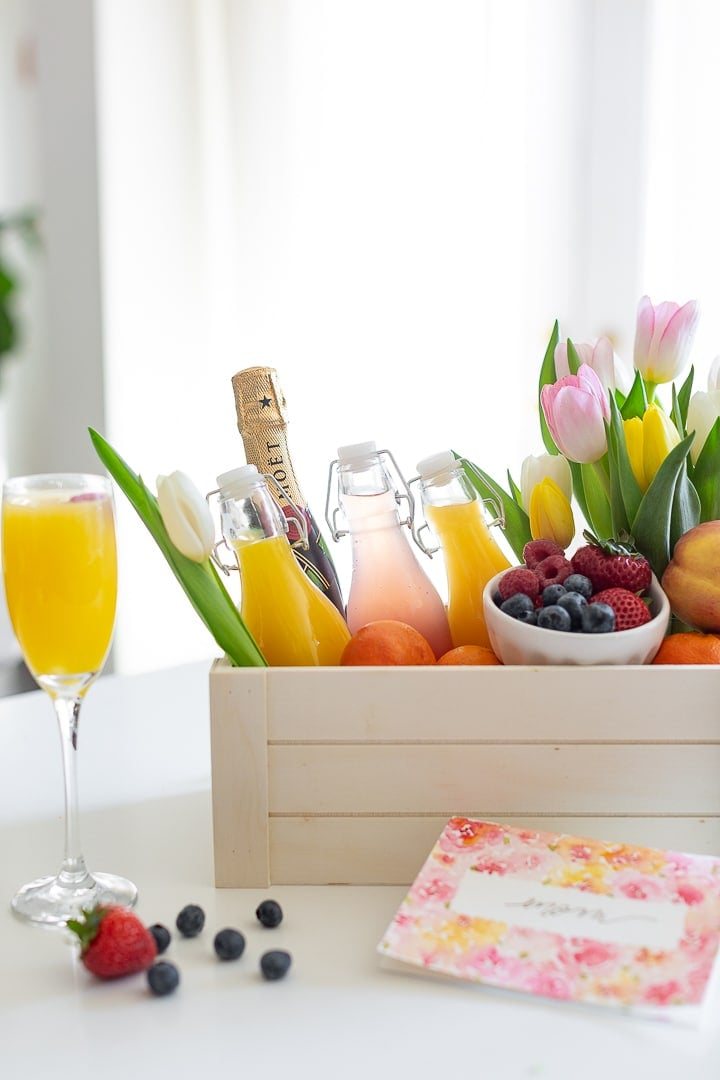 mimosa gift basket