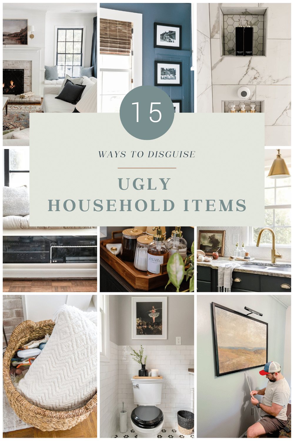 how to disguise ugly household items as aesthetic decor
