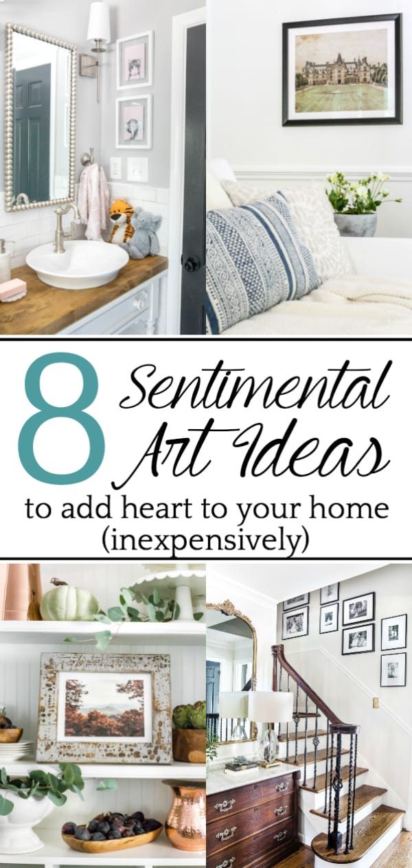 8 Sentimental Art Ideas for Your Home | A list of ways to add meaning to your walls inexpensively with family artifacts, heirlooms, and special memories, plus ways to DIY them.