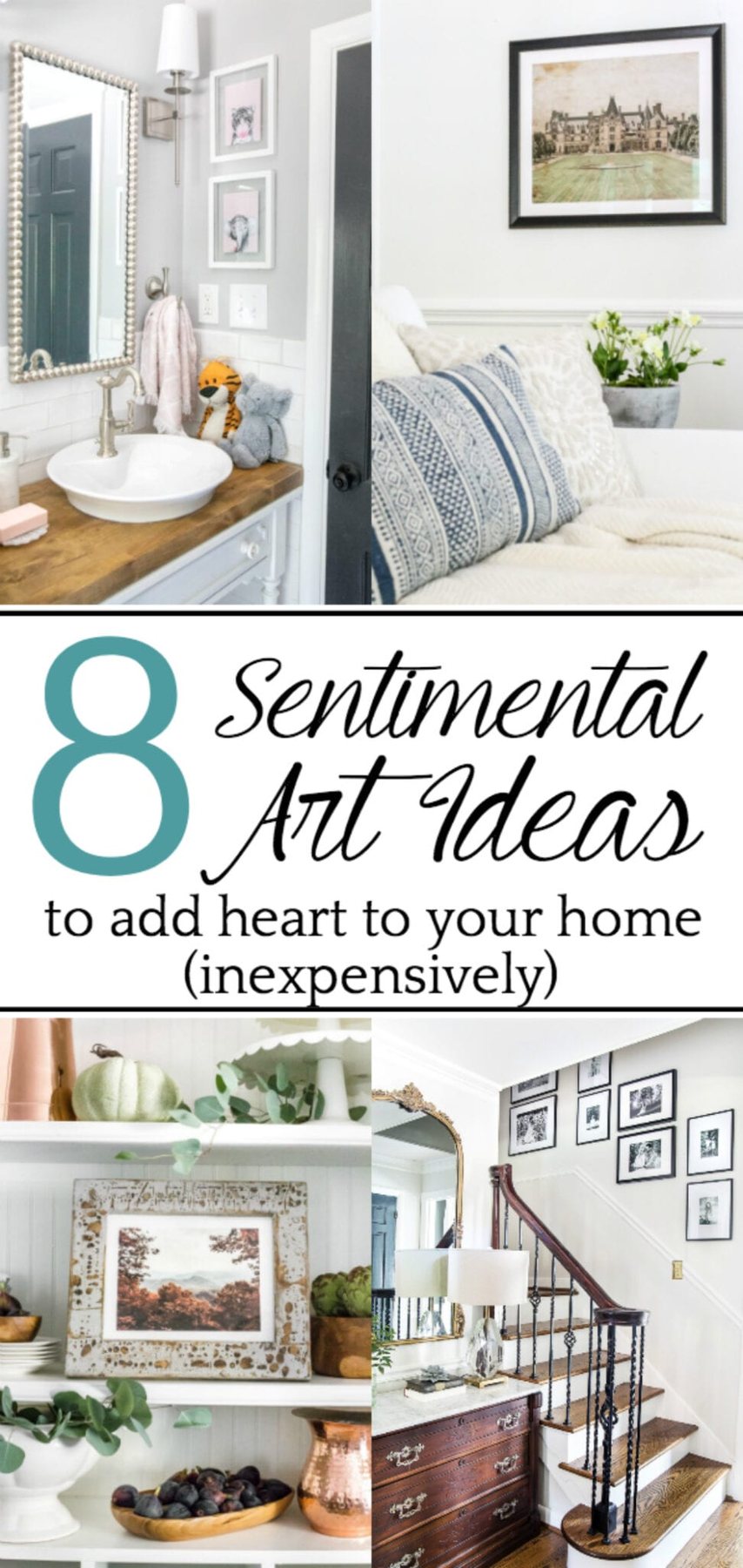 Sentimental Art Ideas | A list of ways to add meaning to your walls inexpensively with family artifacts, heirlooms, and special memories, plus ways to DIY them.