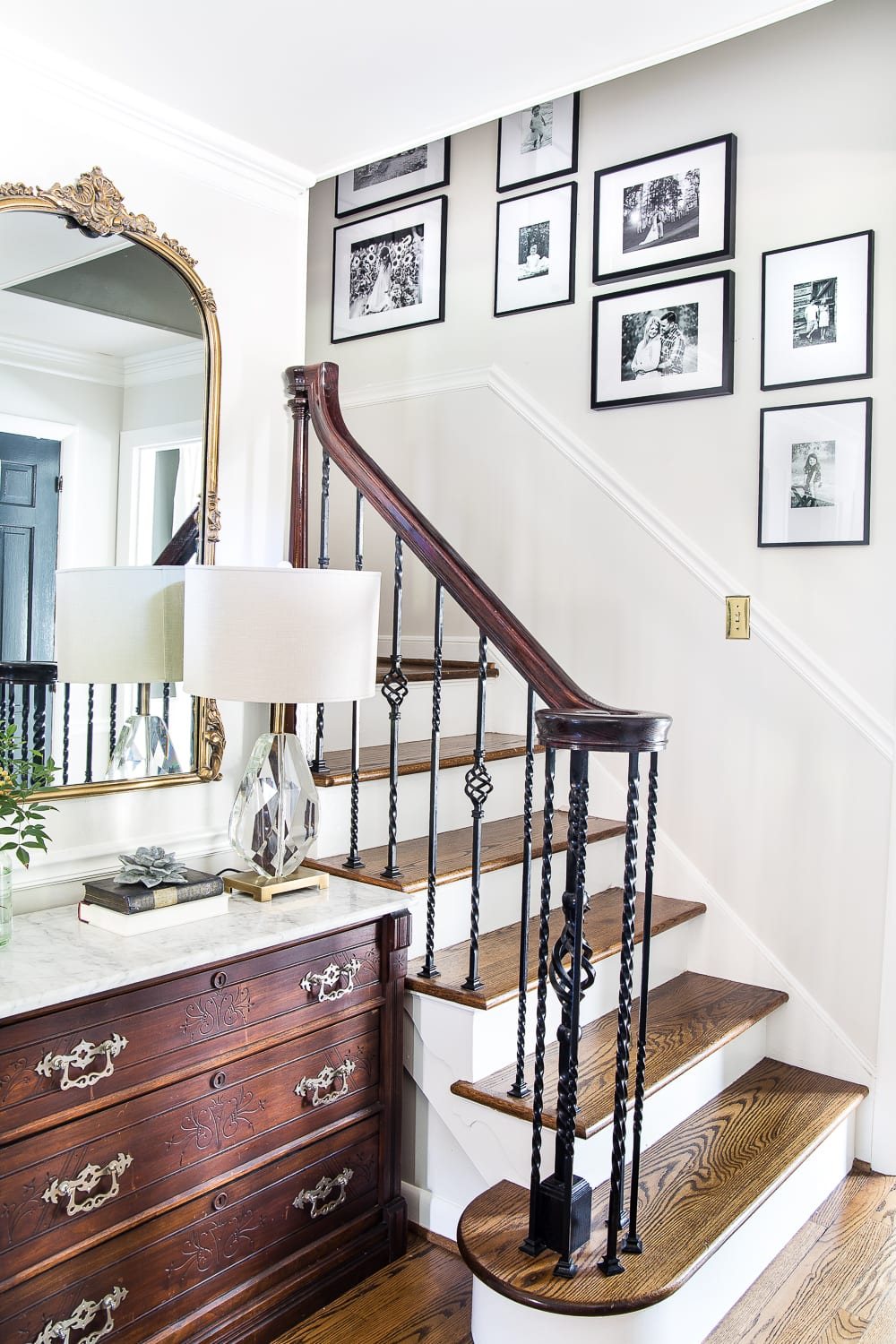 Sentimental art idea - hang a gallery wall of favorite family photos