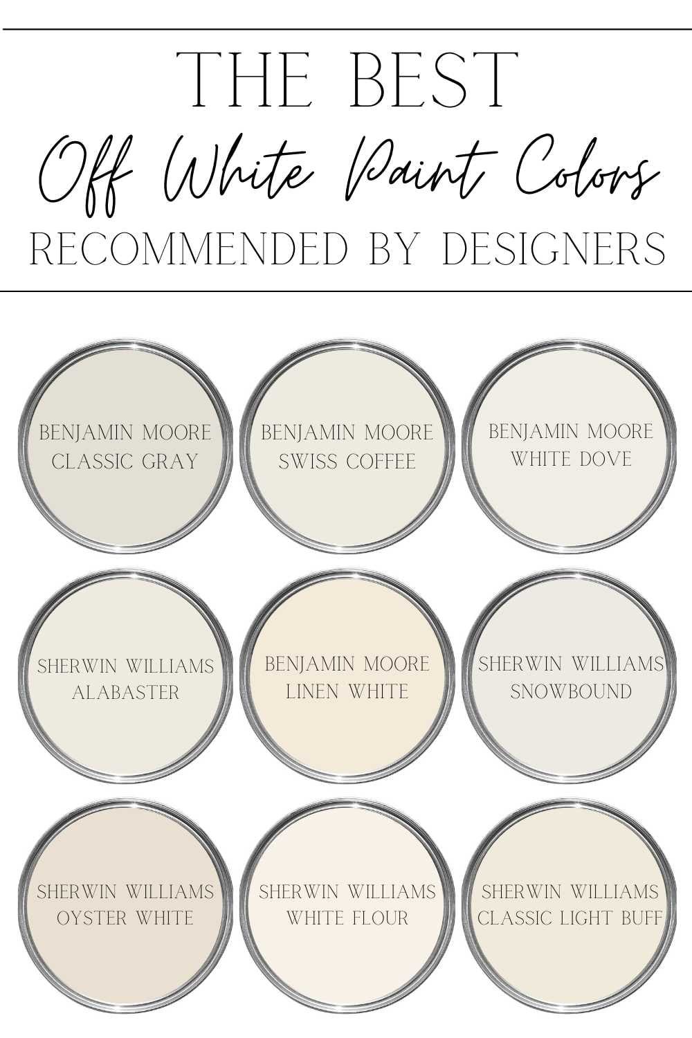 the best off white color paint recommended by designers