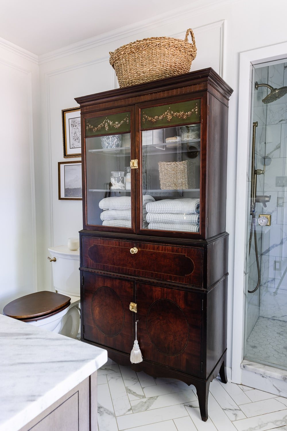 secretary desk makeup vanity bathroom storage