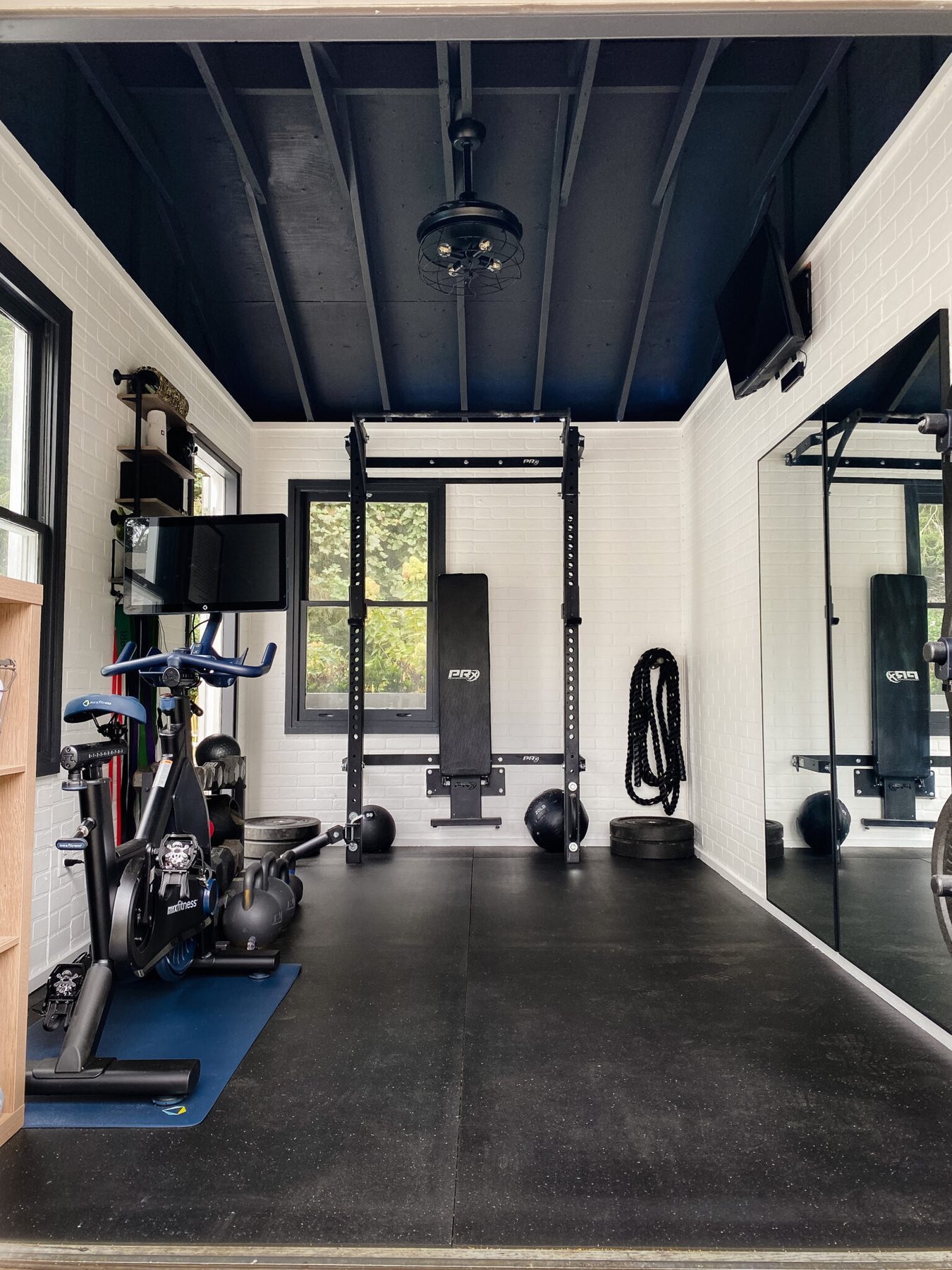DIY home gym shed makeover