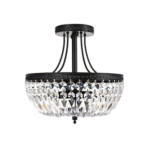 Semi-DIY Antique Gold Frosted Crystal Light Fixture | unigumushane.com - A quick and simple tutorial for how to makeover a light fixture for an antique gold frosted crystal effect with a high-end designer look at half the price.