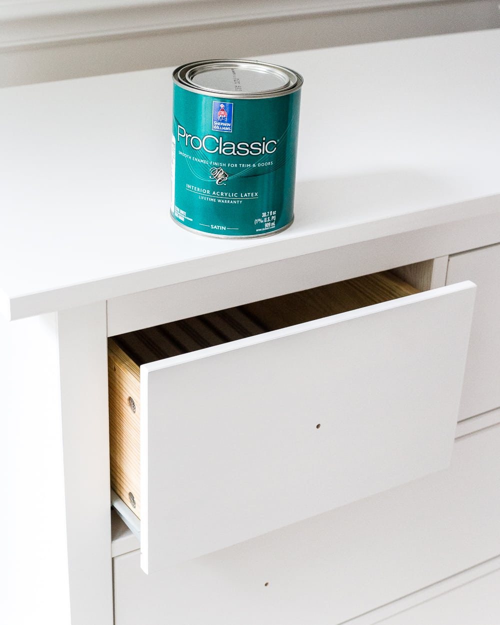 the perfect paint color match to an IKEA white dresser