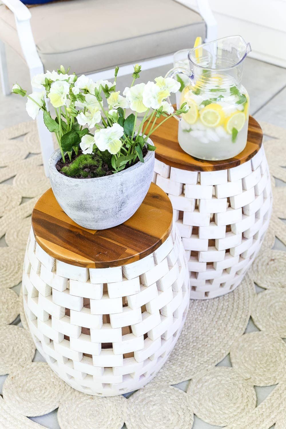 The Secret to Arranging a Versatile Outdoor Space | unigumushane.com - 1 trick for arranging a versatile outdoor space to get the most function out of a small porch, plus decorating ideas to make it inviting with TJ Maxx. #sponsored