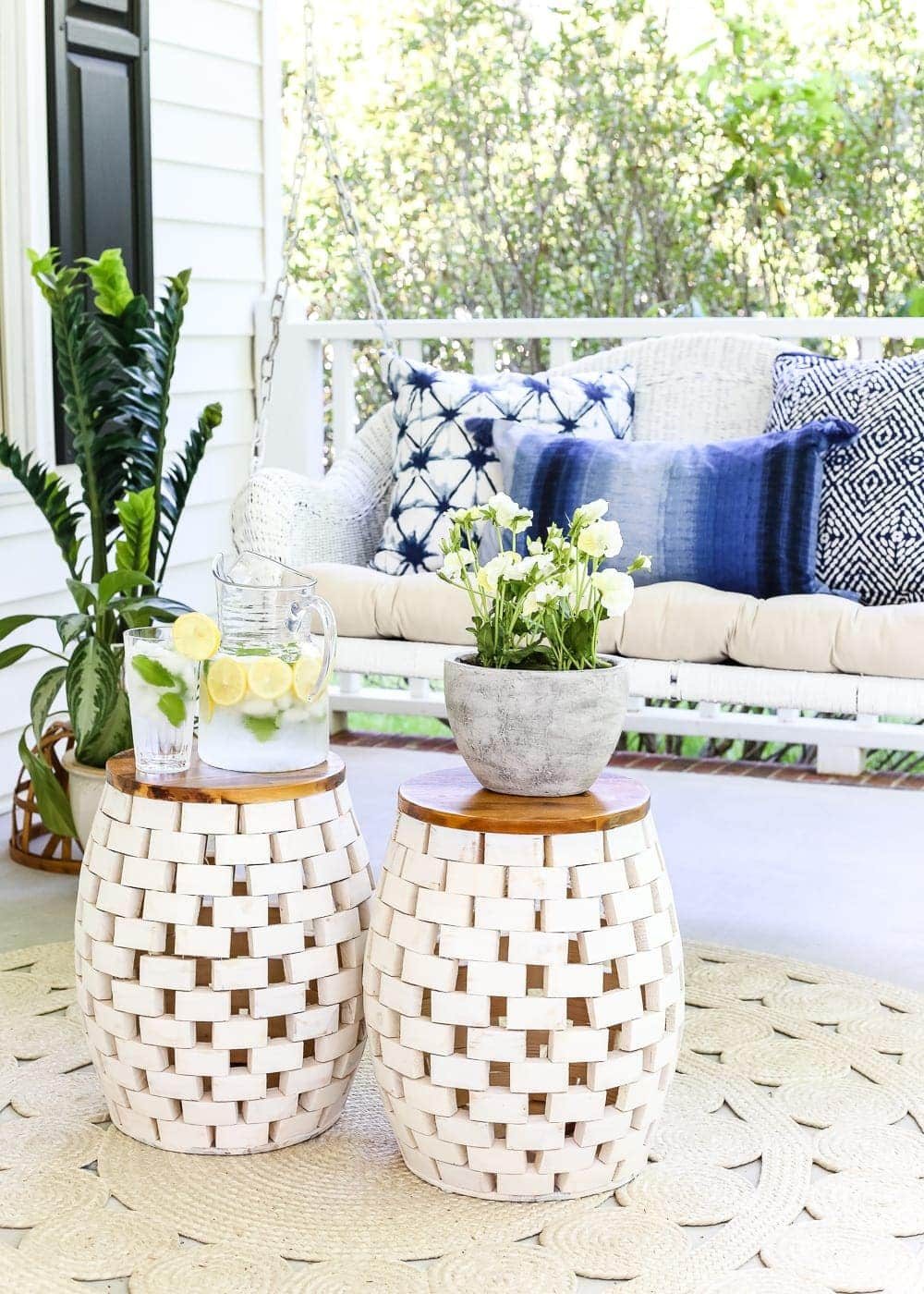The Secret to Arranging a Versatile Outdoor Space | unigumushane.com - 1 trick for arranging a versatile outdoor space to get the most function out of a small porch, plus decorating ideas to make it inviting with TJ Maxx. #sponsored