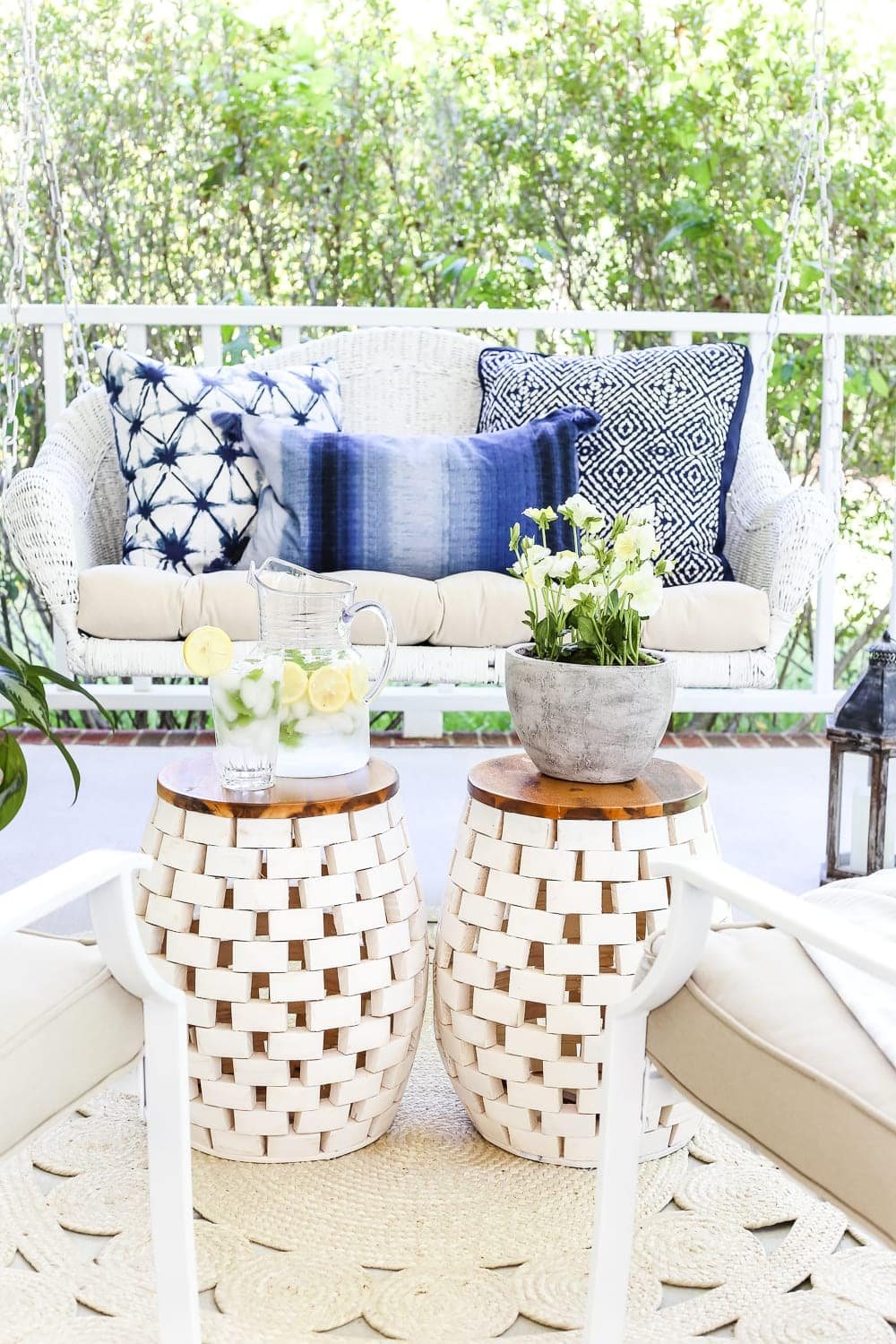 The Secret to Arranging a Versatile Outdoor Space | unigumushane.com - 1 trick for arranging a versatile outdoor space to get the most function out of a small porch, plus decorating ideas to make it inviting with TJ Maxx. #sponsored