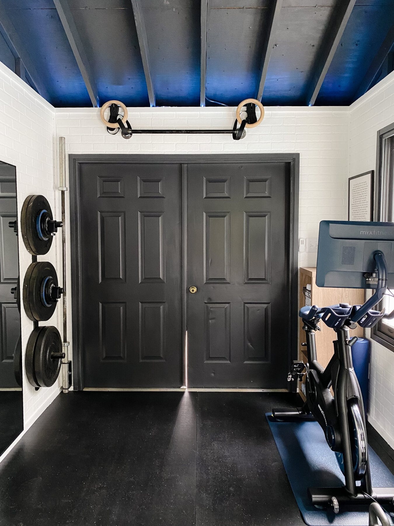 workout shed with led lights